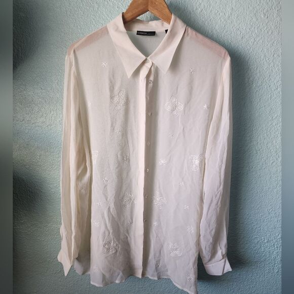 Valerie Stevens Tops - Valerie Stevens silk long sleeve blouse new with tags minimalist lagenlook